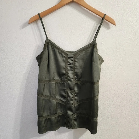 BANANA REPUBLIC Satin Camisole Green Size S - Picture 2 of 8